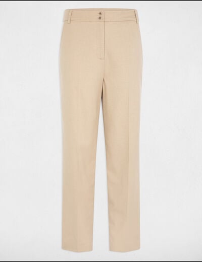 Straight trousers light brown women