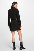 Mini skirt croc effect details black women