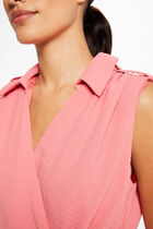 Sleeveless loose A-line dress pink women