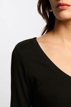 Long-sleeved t-shirt black women