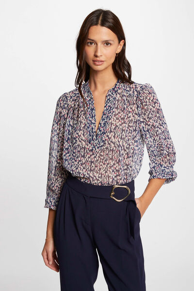 Printed 3/4-length sleeved blouse multico ladies'