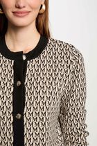 Long-sleeved printed cardigan sand women