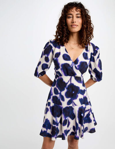 Printed mini A-line dress multicolor women