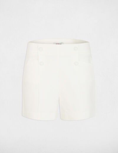 Straight shorts with darts white women