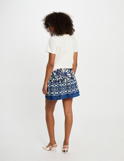 Printed mini skirt multicolor women