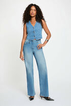 Sleeveless denim jacket denim stone women