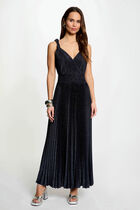 Robe longue cache coeur bleu marine femme
