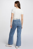 Short-sleeved ribbed t-shirt ivory women