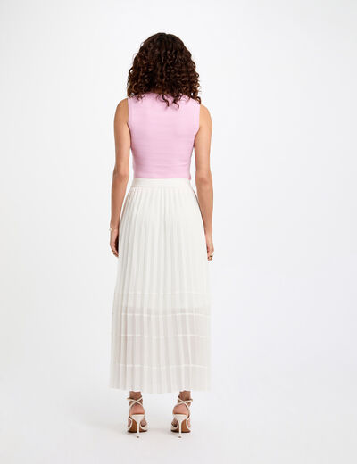 Sleeveless knitted vest top pastel pink women