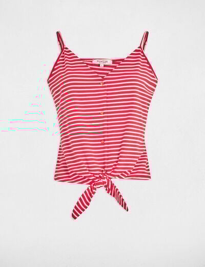 Cropped V-neck tank top white women
