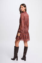 Flared short dress multicolor women