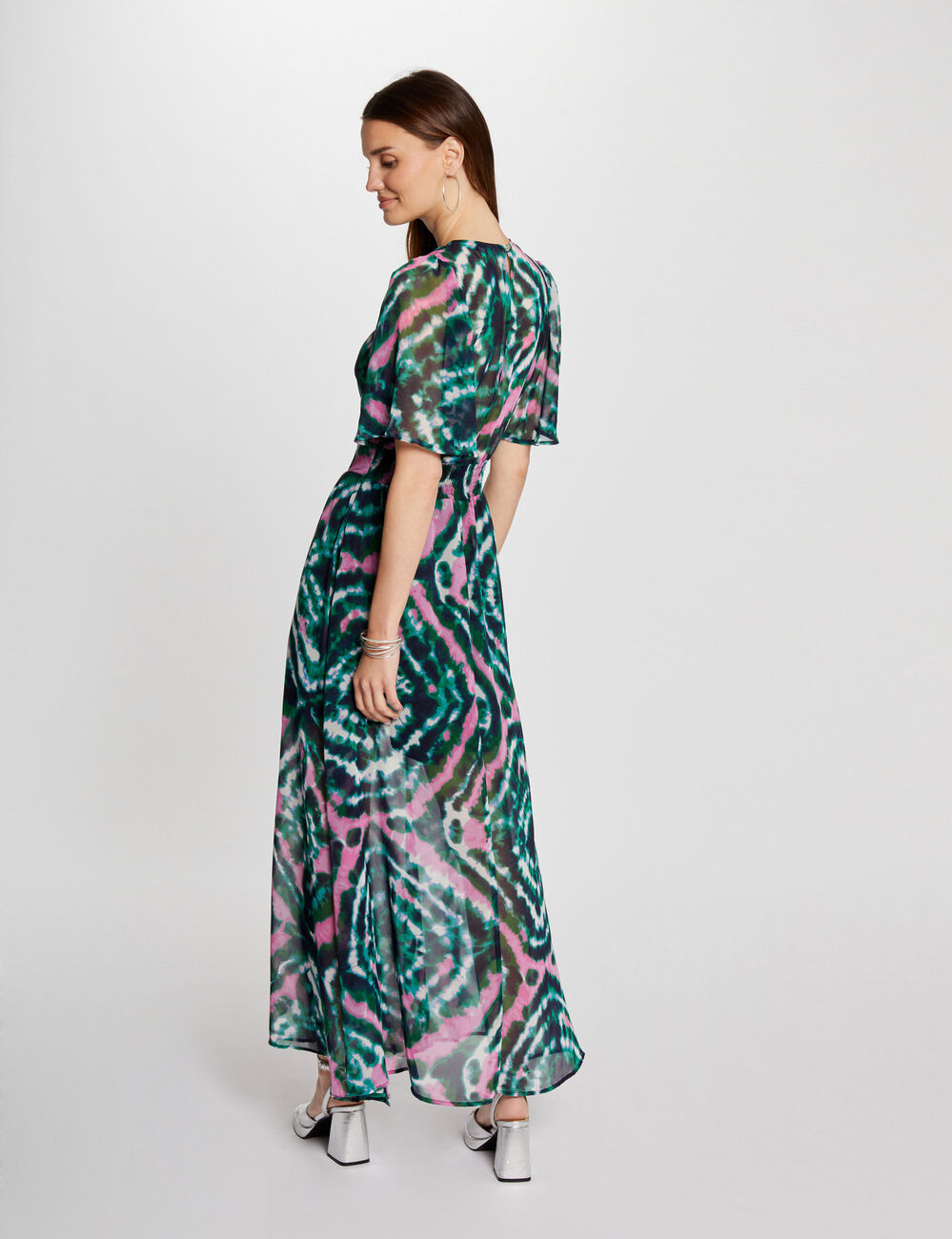 Printed loose maxi dress multicolored women