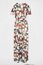 Long wrap dress multicolor women