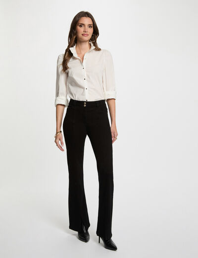 Bootcut jeans with slits black women