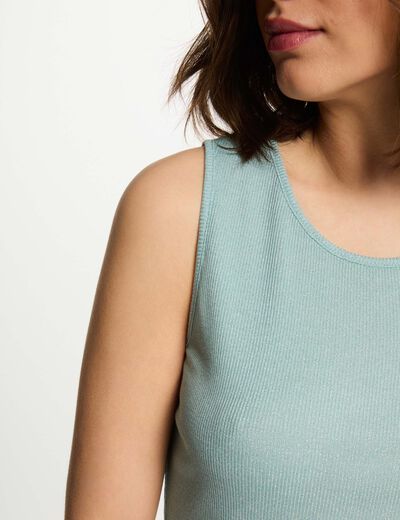 Sleeveless vest top green women
