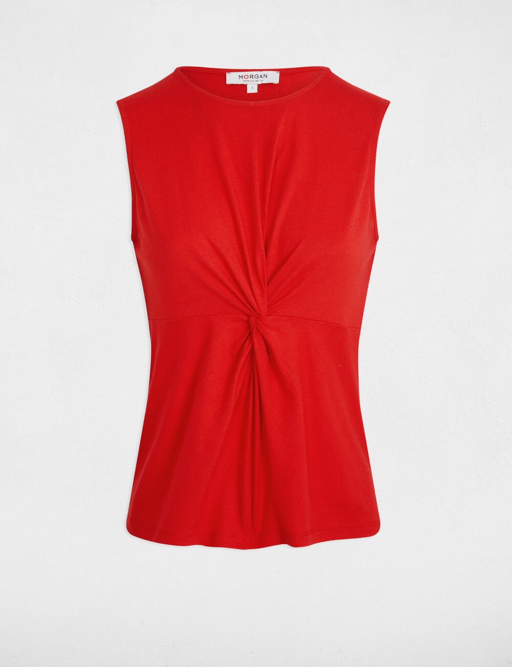 Sleeveless t-shirt red women