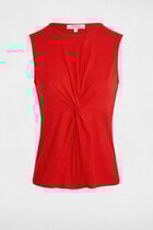 Sleeveless t-shirt red women
