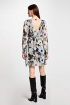 Printed mini straight dress multicolored women