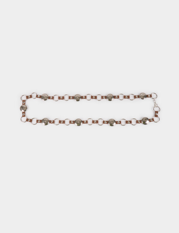 Western chain belt brown women