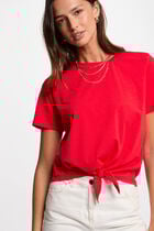 Short-sleeved t-shirt red women