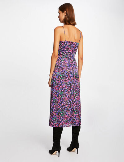 Midi straight dress with floral print multico ladies'