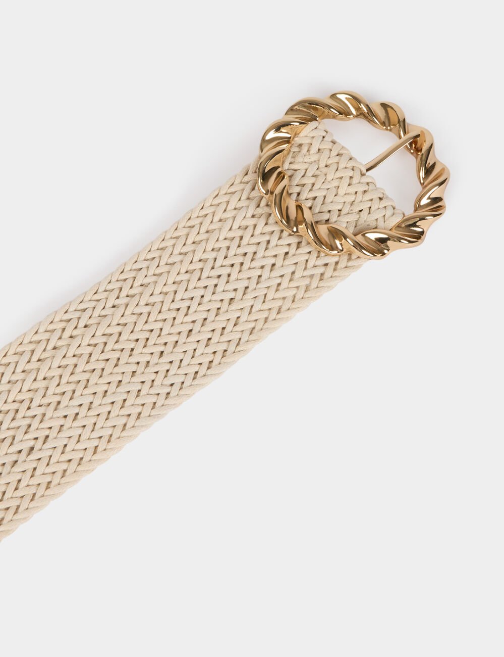 Ceinture tressée ivoire femme
