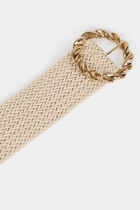 Ceinture tressée ivoire femme