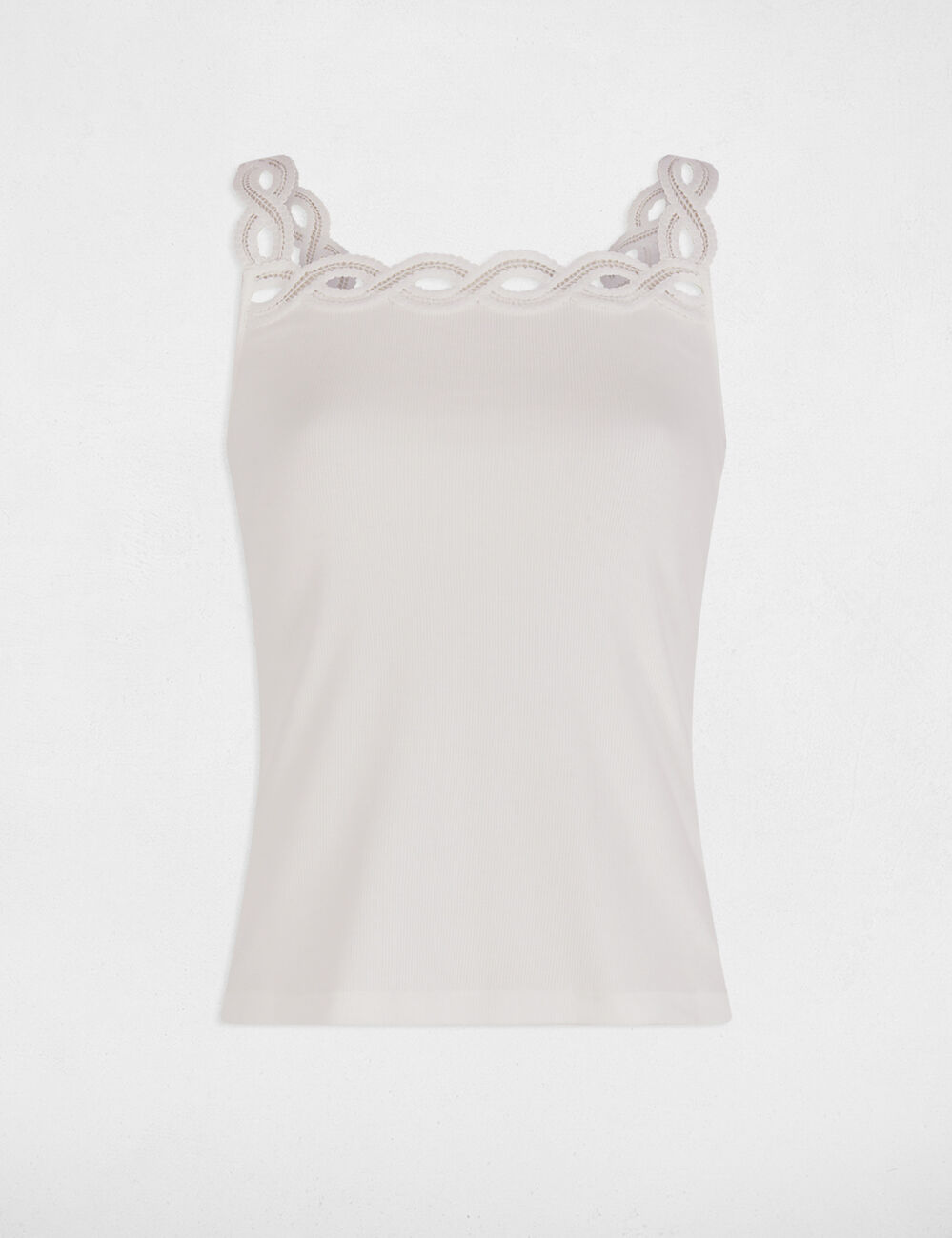 Vest top wide straps white women