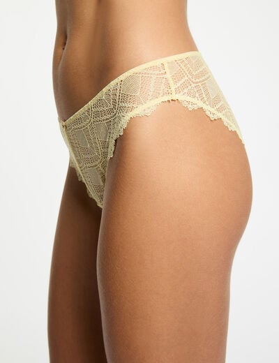 Lace briefs yellow women
