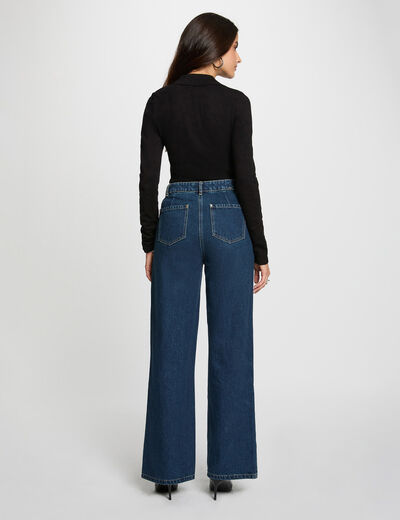 Fitted polo neck sweater black women