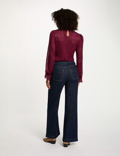 Long-sleeved t-shirt plum women
