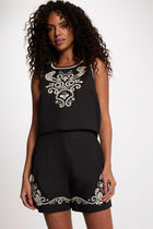 High-waisted shorts black women