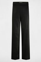 Pantalon large fluide noir femme