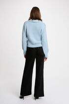 Jacket with notched collar sky blue women