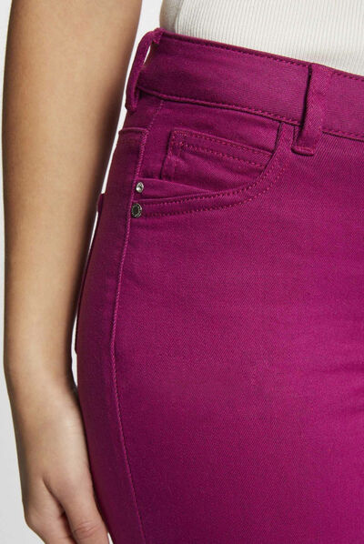 Low waist skinny trousers raspberry ladies'