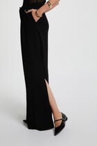 Pantalon large fluide noir femme
