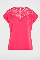 Short-sleeved t-shirt fuchsia pink women