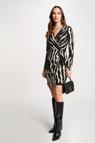 Wrap midi dress multicolor women