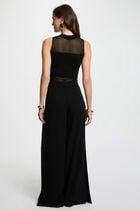 Pantalon large fluide noir femme