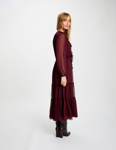 flowy long dress plum women Flowy long dress plum women
