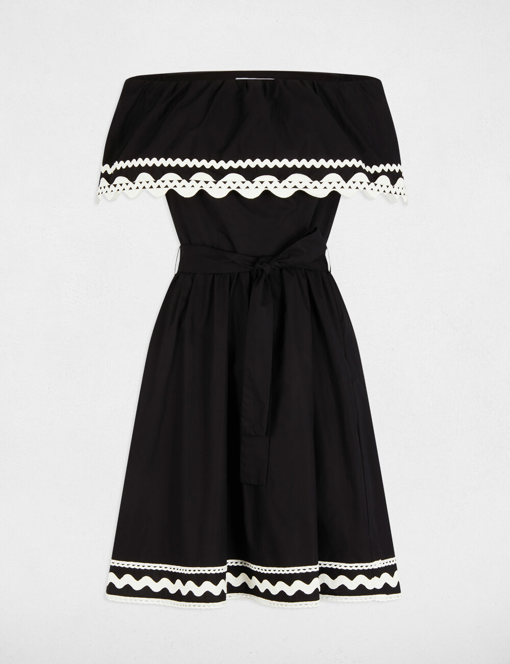 A-line mini dress black women