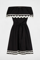 A-line mini dress black women