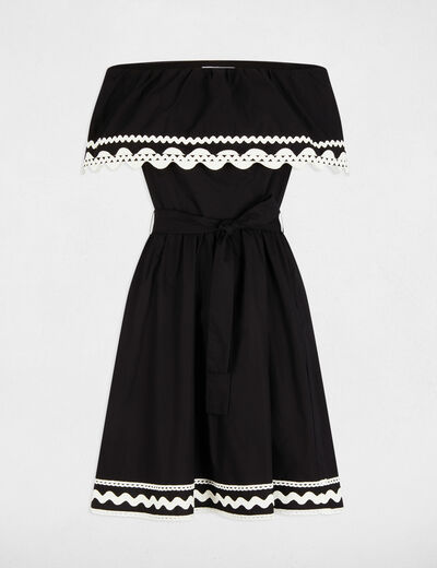 A-line mini dress black women