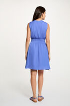 Mini loose straight dress lavender blue women