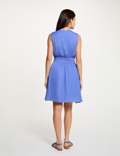 Mini loose straight dress lavender blue women