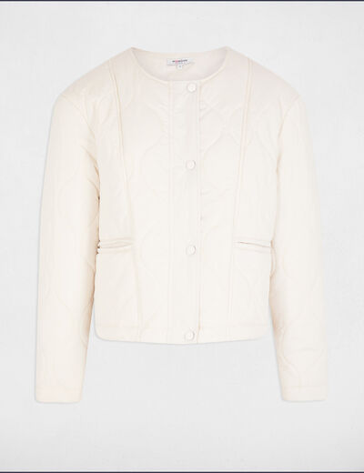 Short padded jacket ivory women