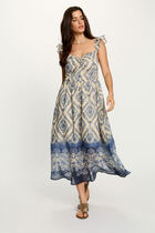 Long dress with sweetheart neckline multicolor women