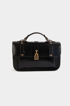 Studded satchel bag black women