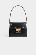 Crossbody bag with studs black women