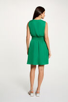 Mini loose straight dress meadow green women